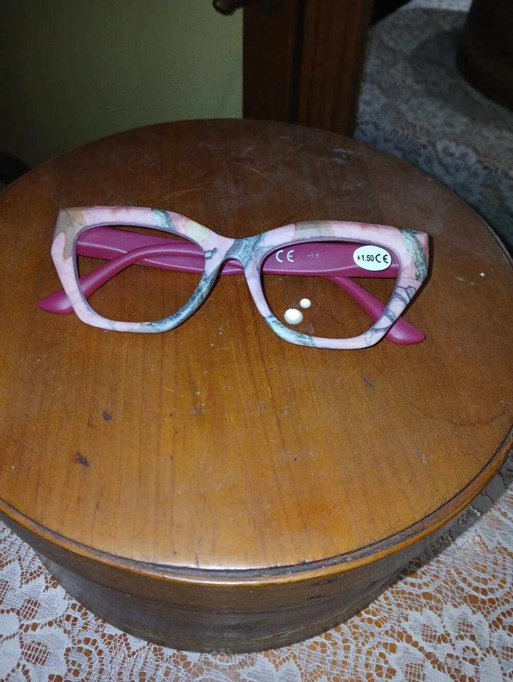 Marble Print Cat Eye Trendy Reading Glasses 1.5